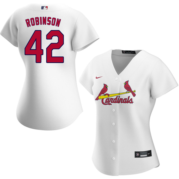 Nike Women #42 Jackie Robinson St.Louis Cardinals Baseball Jerseys Sale-White - Click Image to Close